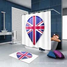 Football creative waterproof shower curtain 3d photo print